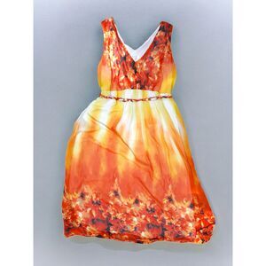 SIMPLY BE Plus Size 22 Abstract Fiery Colorful Vacation Maxi Dress